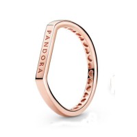 Anillo barra con Logo rosé 189048C00 | Joyería River