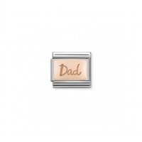 Link Nomination Acero y Oro Rosa "Dad" 430101 32 | Joyería River