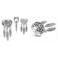 Charm Atrapasueños Corazón en filigrana y Plumas 799107C00 | Joyerí...