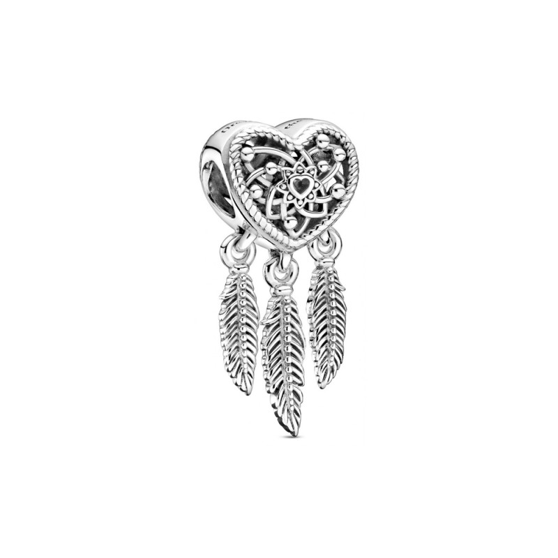 Charm Atrapasueños Corazón en filigrana y Plumas 799107C00 | Joyerí...