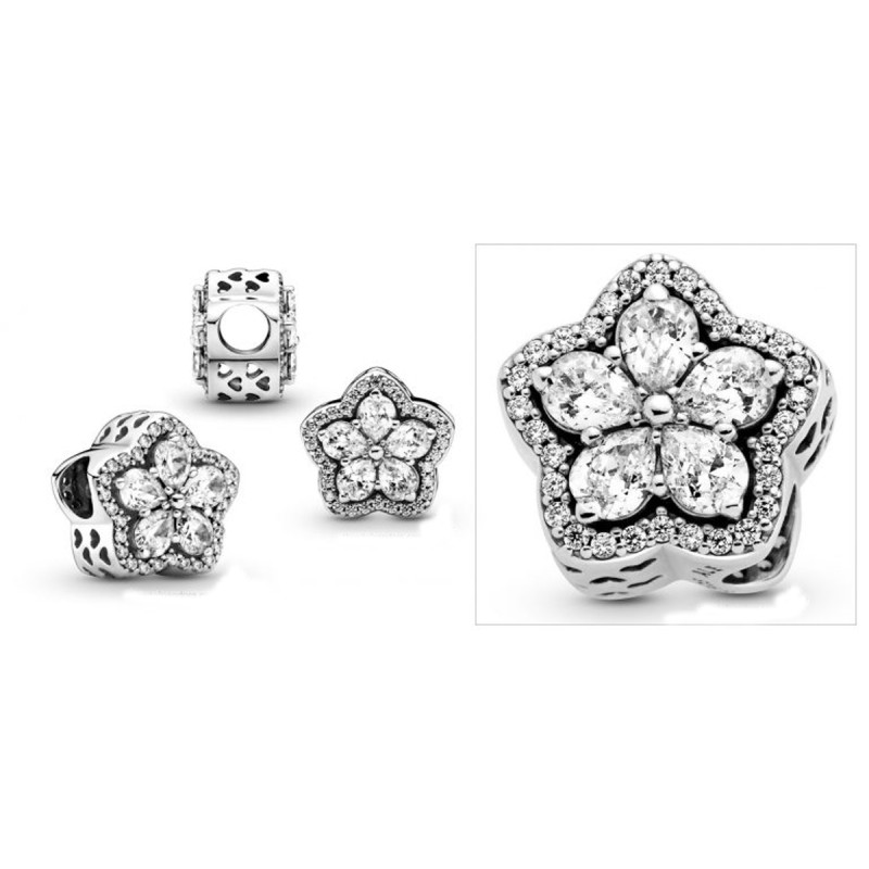 Charm pavé copos de nieve brillante 799224C01 Joyería River