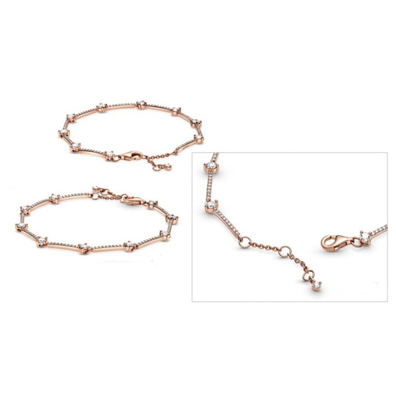 Pulsera líneas pavé brillante Rosé 589217C01 | Joyería River