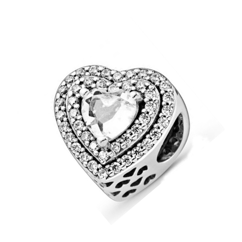 Charm corazones nivelados brillantes 799218C01 | Joyería River