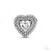 Charm corazones nivelados brillantes 799218C01 | Joyería River