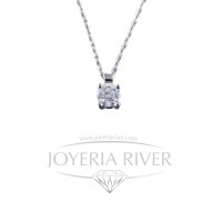 Colgante oro blanco Diamante 0.12ct Dormilón R522I632 | Joyería River