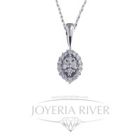 Colgante Oro Blanco Diamantes R645I232 | Joyería River