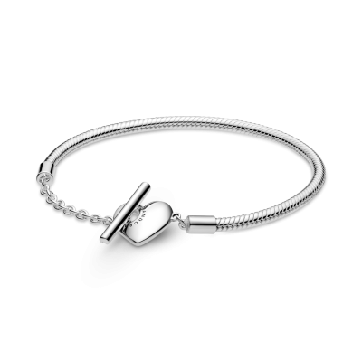 Pulsera Moments plata cierre en T y corazón 599285C00 | Joyería River