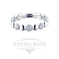 Anillo Oro Blanco Brillantes R455I412 | Joyería River