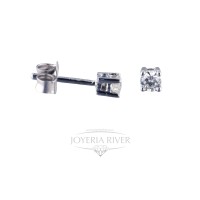 Pendientes Oro Blanco Diamantes R521I922 | Joyería River
