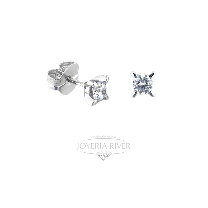 Pendientes Oro Blanco Diamantes R458I022-2 | Joyería River