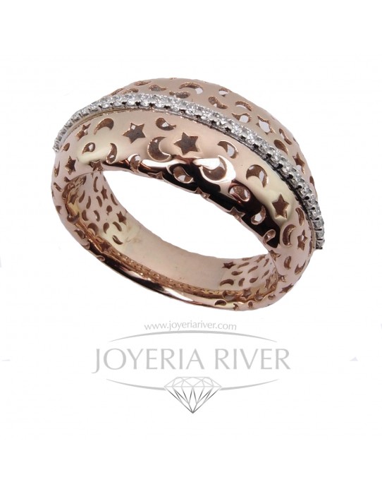 Sortija Oro Rosa Diamantes RA20I91 | Joyería River