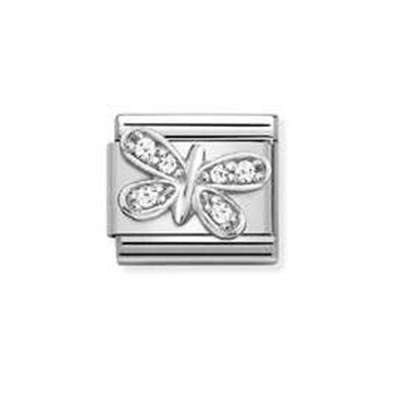Link Nomination Acero y Plata "mariposa" 330304 35 | Joyería River