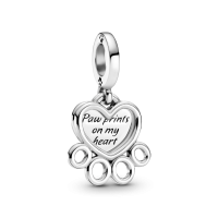 Charm Colgante en plata de ley Corazones y Patas 799360C00 | Joyerí...