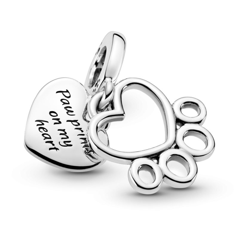 Charm Colgante en plata de ley Corazones y Patas 799360C00 | Joyerí...