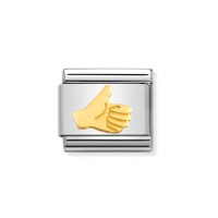 Link Acero y Oro "Pulgar Arriba" 030162 61 | Joyería River