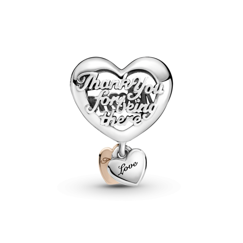 Charm Plata de Ley y Rose Corazón Gracias Mamá 789372C00 | Joyería ...