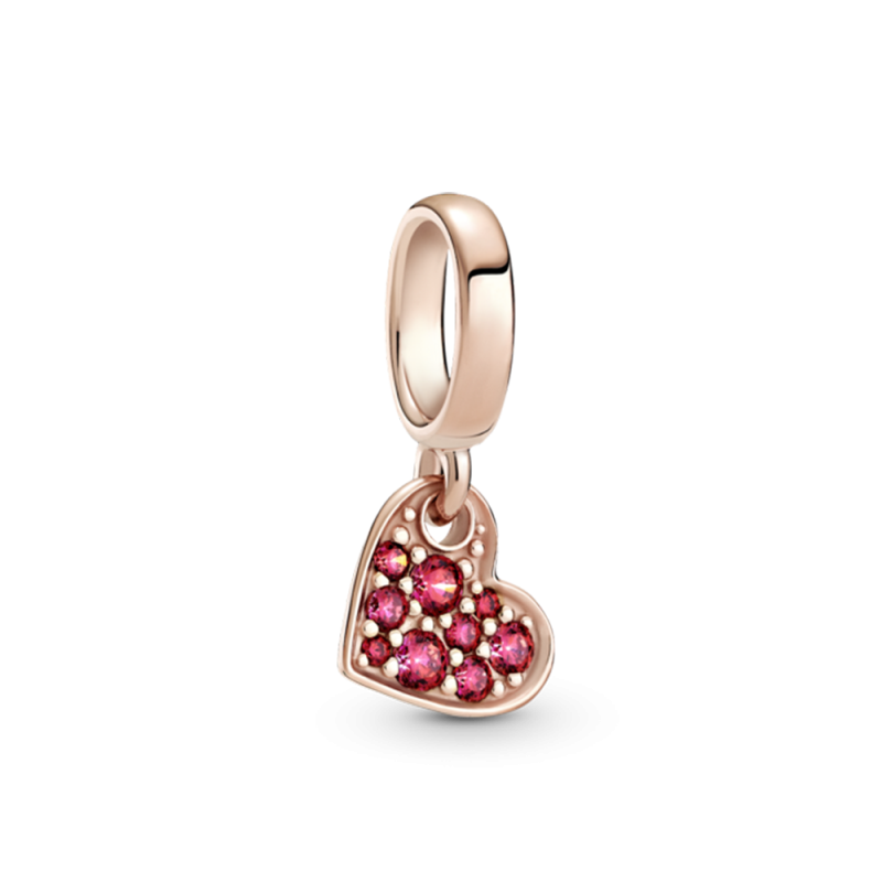Charm Colgante Pandora Rose Corazón Rojo Pavé 789404C02 | Joyería R...