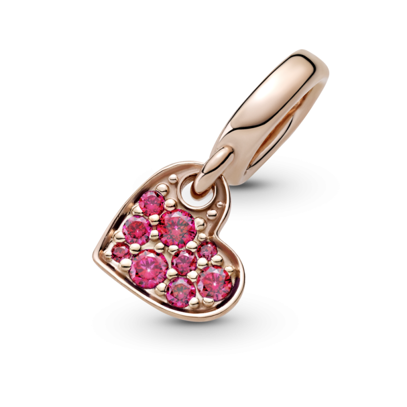 Charm Colgante Pandora Rose Corazón Rojo Pavé 789404C02 | Joyería R...