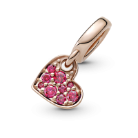 Charm Colgante Pandora Rose Corazón Rojo Pavé 789404C02 | Joyería R...