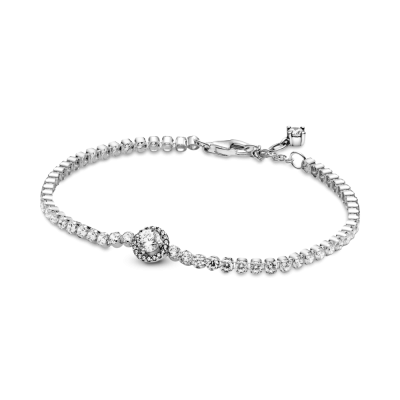 Pulsera plata Tennis Halo Brillante 599416C01 | Joyería River