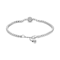 Pulsera plata Tennis Halo Brillante 599416C01 | Joyería River