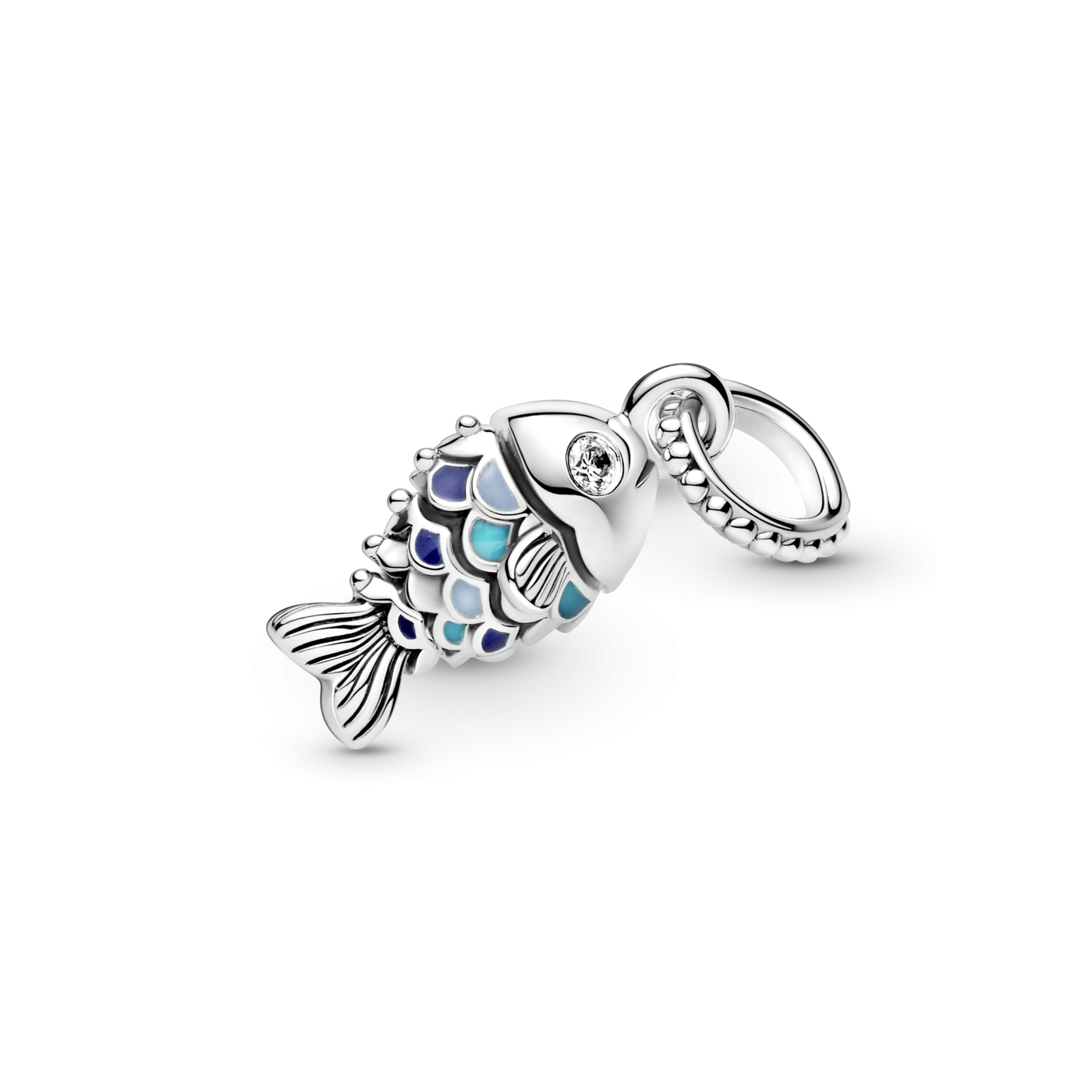 Charm Colgante plata Pez Escamas Azules 799428C01 | Joyería River