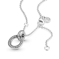 Collar Colgante Doble Círculo 399487C01-45 | Joyería River