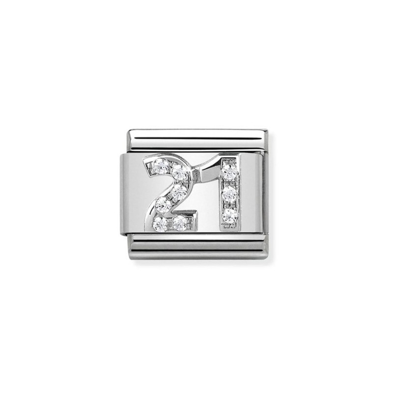 Link Nomination Acero y plata "21" 330304 19 | Joyería River