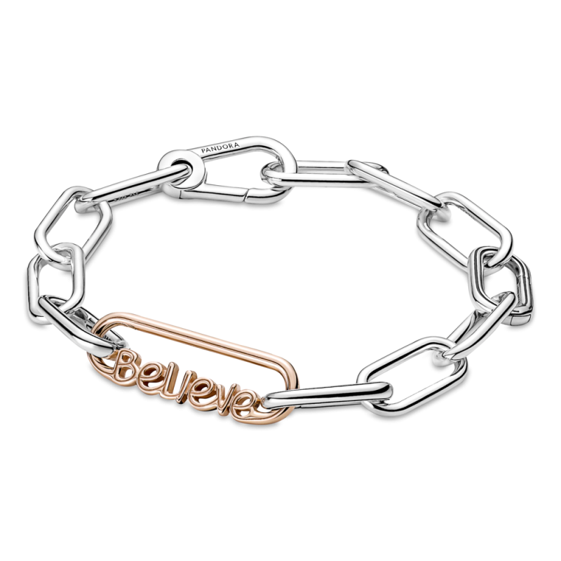 Eslabón Pandora Me Largo Doble Rosa "Believe" 789667C00 | Joyería R...