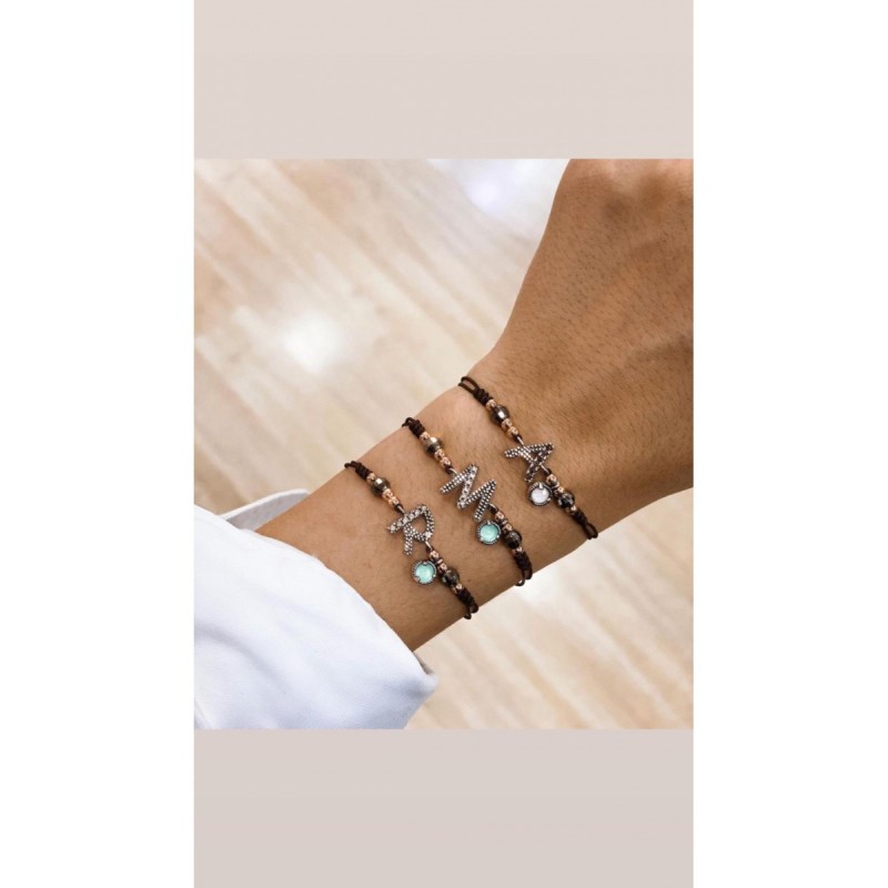 Pulsera Raive Macrame Marrón ojo de Gato MA.E | Joyería River