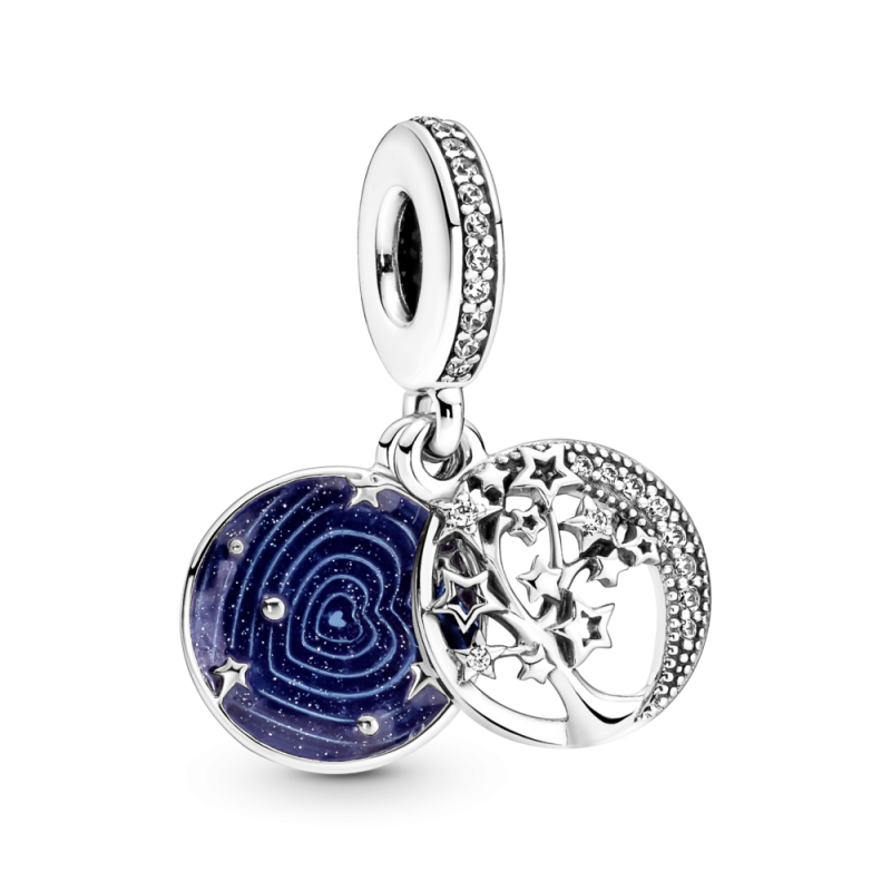 Charm Pandora Colgante Doble Árbol & Luna de la galaxia 799645C01 |...