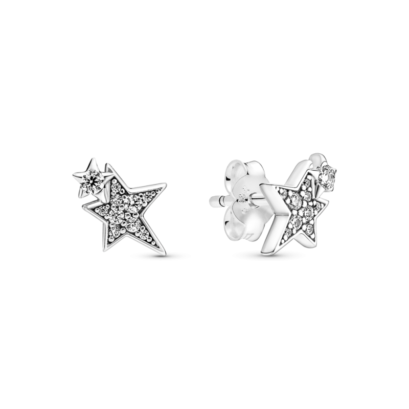Pendientes Pandora Estrellas Asimétricas Brillantes 290012C01 | Joy...