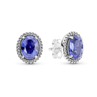 Pendientes Pandora Halo Brillante Azul 290040C01 | Joyería River