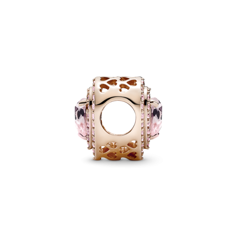 Charm Pandora Rosa Corazón Nivelado Brillante 789218C01 | Joyería R...