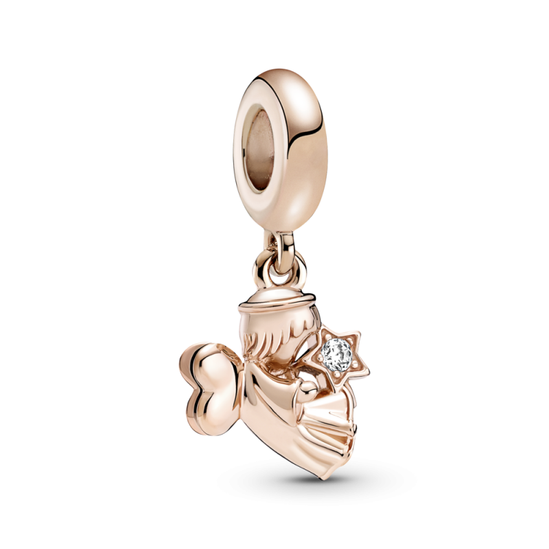 Charm Pandora Colgante Rosa Ángel con Alas de Corazón 789650C01