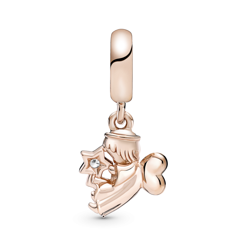 Charm Pandora Colgante Rosa Ángel con Alas de Corazón 789650C01