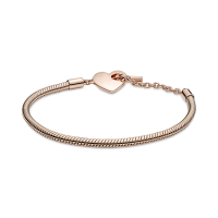 Pulsera Pandora Moments Cierre en T y Corazón Rosa 589285C00 | Joye...