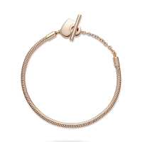 Pulsera Pandora Moments Cierre en T y Corazón Rosa 589285C00 | Joye...