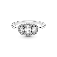 Anillo Pandora vintage Plata Tres Piedras 190049C01 | Joyería River