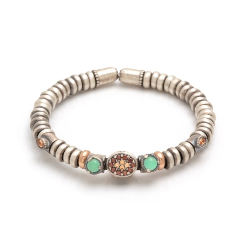 Pulsera Raive Plata Calcedonia y Circonitas AN-48 | Joyería River