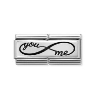 Link Nomination Plata Doble "Infinito you and me" 330710 43 | Joyer...