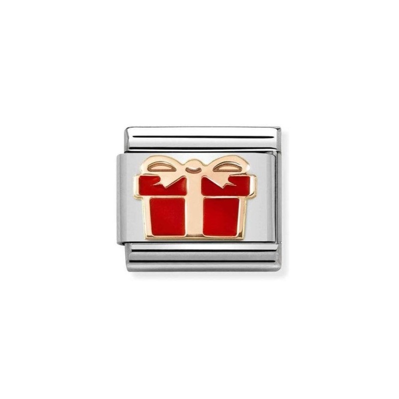 Link Nomination Acero y Oro Rosa Paquete Regalo Rojo 430202 07 | Jo...
