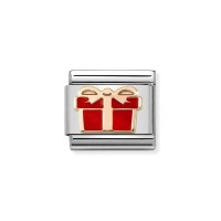 Link Nomination Acero y Oro Rosa Paquete Regalo Rojo 430202 07 | Jo...