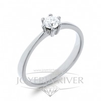 Sortija Oro Blanco y Diamante GVS | Joyería River