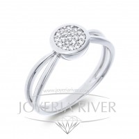 Sortija Oro Blanco y DiamanteS R716I912 | Joyería River