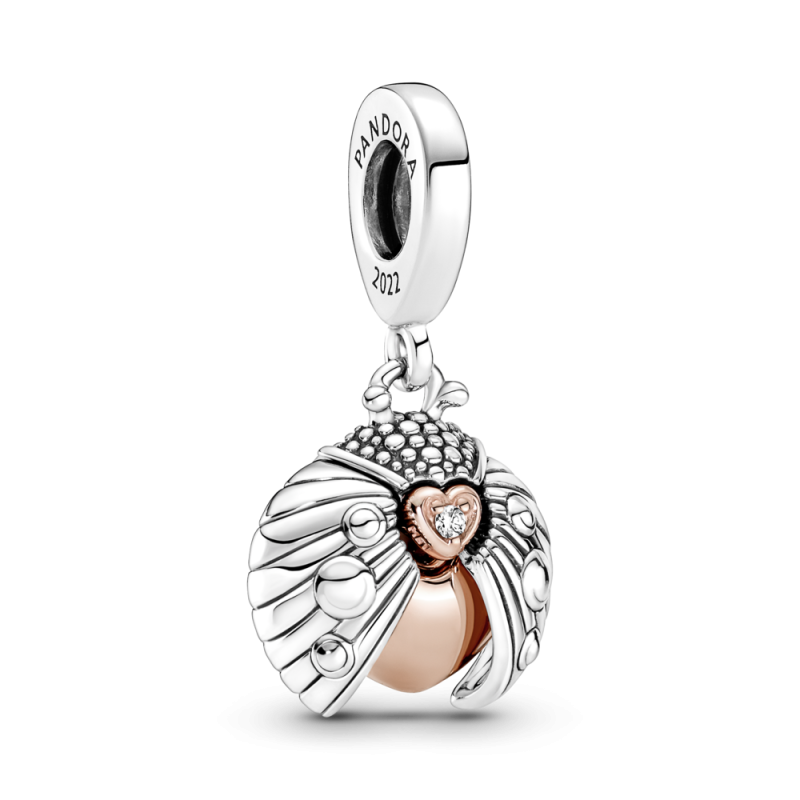 Charm Pandora Colgante Plata y Rosé Mariquita & Corazón Club 2022 7...