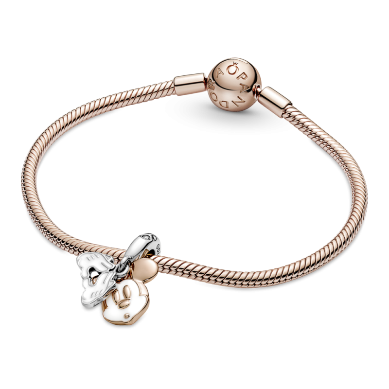 Charm Pandora Colgante Doble Plata y Rosé Mickey Mouse 780112C01