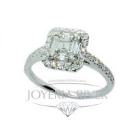 Sortija Oro Blanco y Diamantes RA39I15 | Joyería River