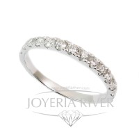 Anillo Oro Blanco Diamantes RA27I85 | Joyería River