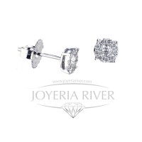 Pendientes Oro Blanco y Diamantes R416I122 | Joyería River